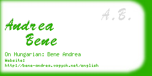andrea bene business card